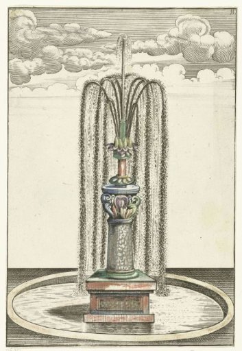 Round basin with a short column