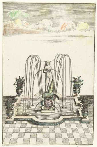 Square basin with semicircular protrusions