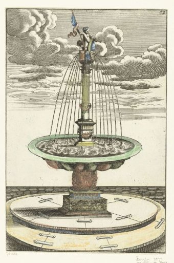 Round basin with a Tuscan column