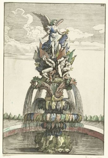 Fountain with a statue of Victoria