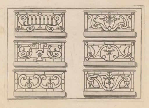 Six balustrades
