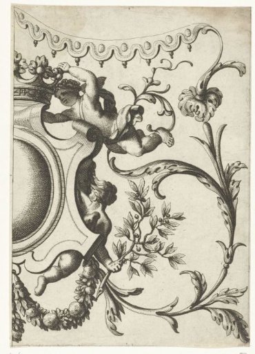 Right half of a panel with a cartouche