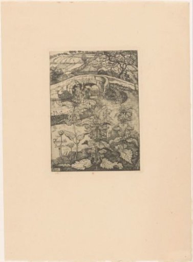 Hilly landscape with a bridge in Bath
