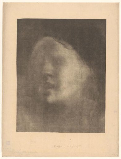 Face of a speaking young woman