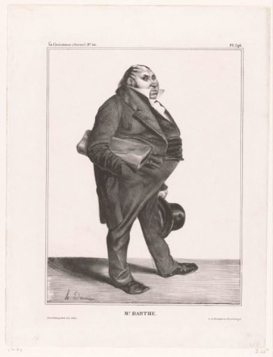 Caricature of Minister Félix Barthe