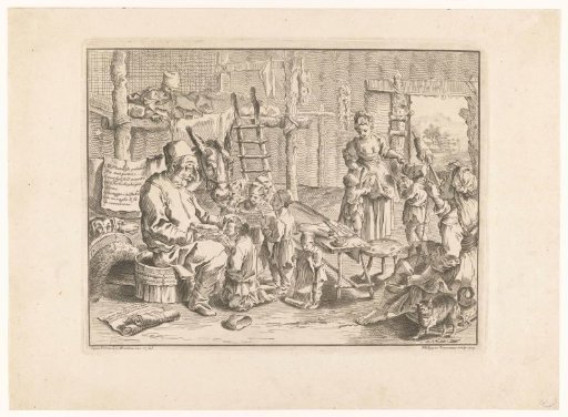 Pulcinella as schoolmaster