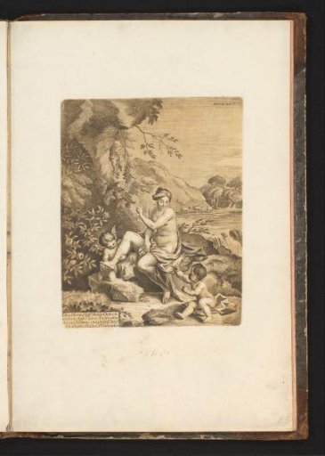 Venus with Cupid and a young child in a rocky landscape