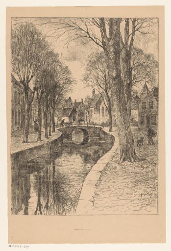 Bridge over the city moat Havik in Amersfoort