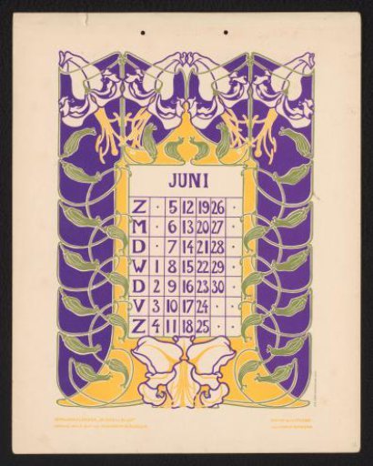 Calendar page for June 1904