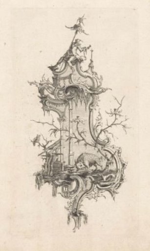 Girandole with a man and a boar