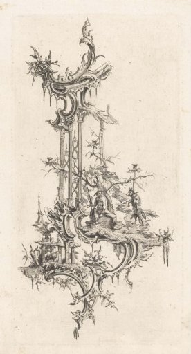 Girandole with a suspended wolf