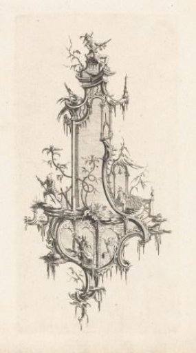 Girandole with three figures and a hippocampus