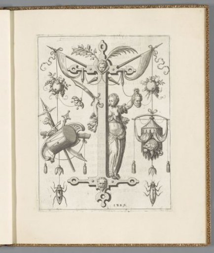 Letter I with Judith with the head of Holofernes