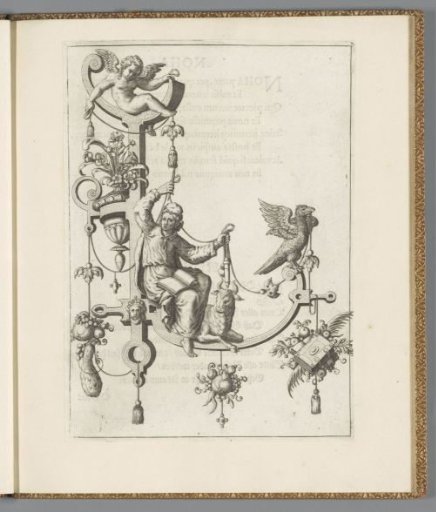 Letter L with the evangelist Luke
