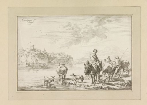 Woman on a mule