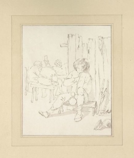 Drunken peasant in an inn