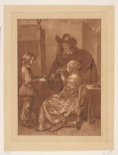 Gentleman and Lady with a Page