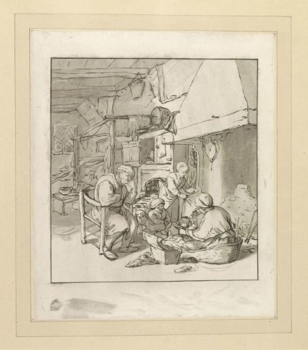 Peasant Family by a Chimney