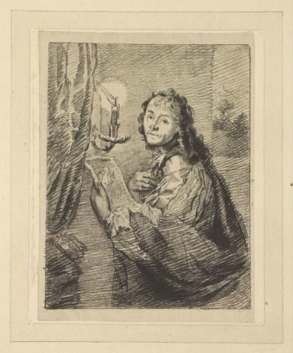 Portrait of Godfried Schalcken by Candlelight