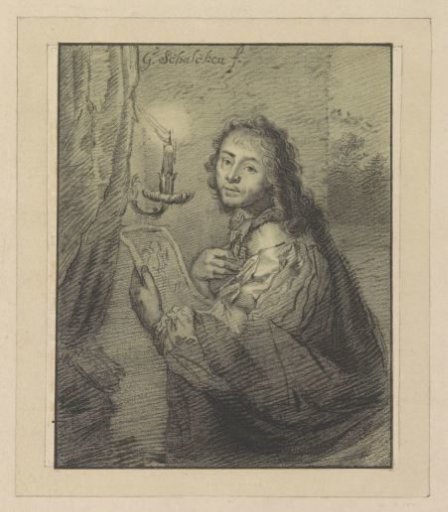 Portrait of Godfried Schalcken by Candlelight