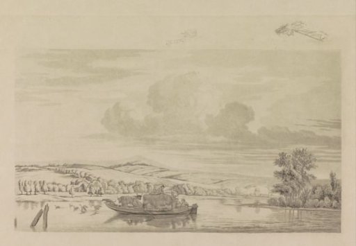 River Landscape with Hay Barge