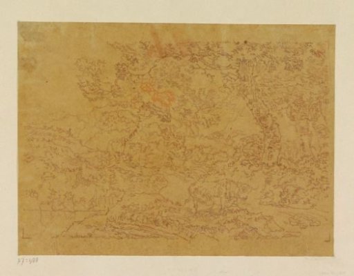 Wooded Landscape with Bull