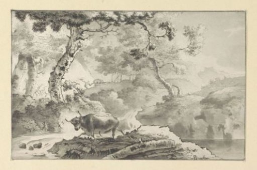 Wooded Landscape with Animal