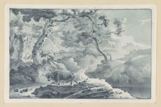 Wooded Landscape with Animal