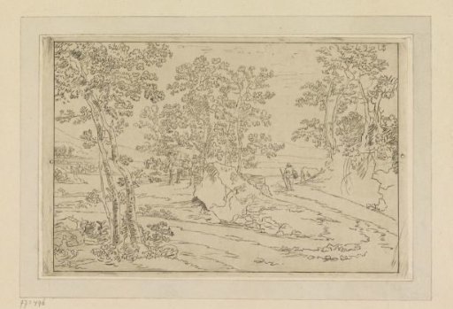 Wooded Landscape with Cattle Driver