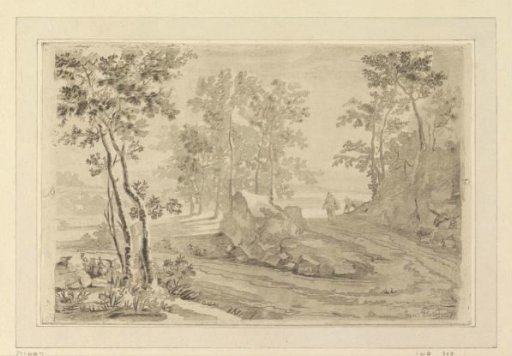 Wooded Landscape with Cattle Driver