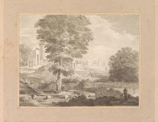 Landscape with Shepherd and Sheep