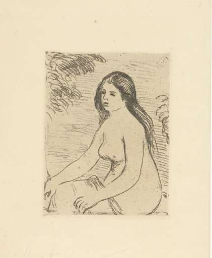 Seated nude woman