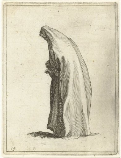 Woman with a long veil
