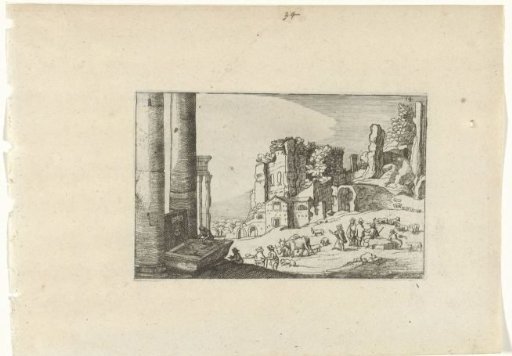Cattle among Roman Ruins