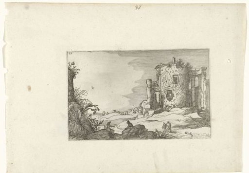 Ruin of a Temple Surrounded by Columns