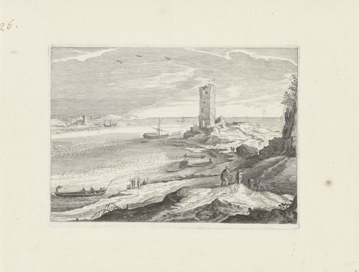 Seaview with the ruin of a tower