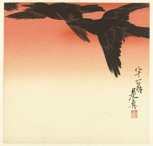 Crows Against a Red Sky