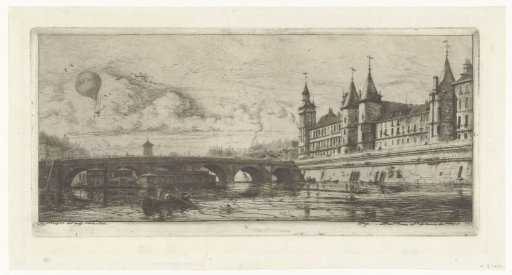 City View with the Seine and Pont-au-Change in Paris