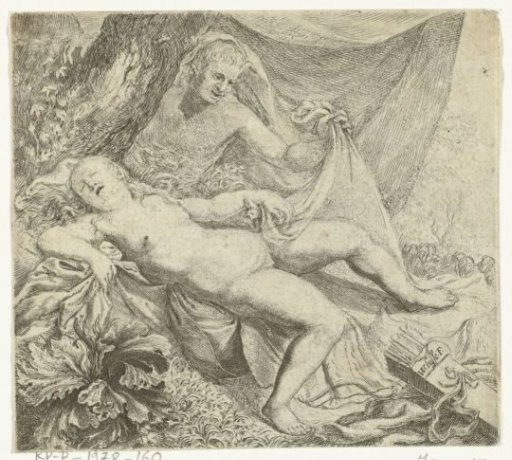 A Sleeping Nymph Spied Upon by a Satyr