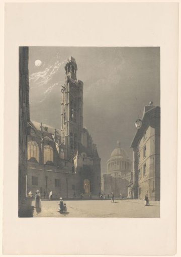 View of Saint-Etienne-du-Mont and the Pantheon in Paris