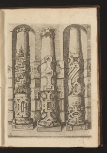 Three columns with rustication from the Tuscan order