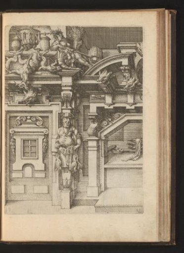 Wall with an Oven and a Herm in the Form of a Cook Holding Ducks, Above, Animals and Ceres with a Sheaf of Corn and a Cornucopia