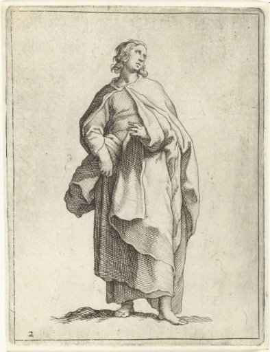Standing man with a long coat