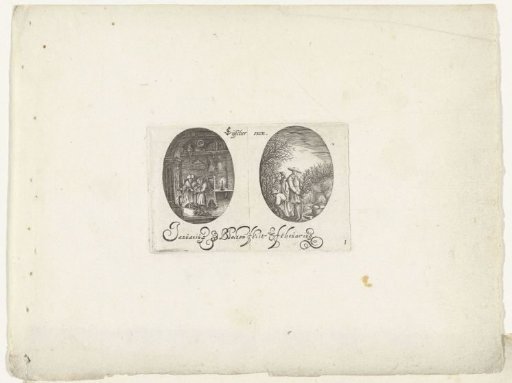 Oval medallions with the months January and February