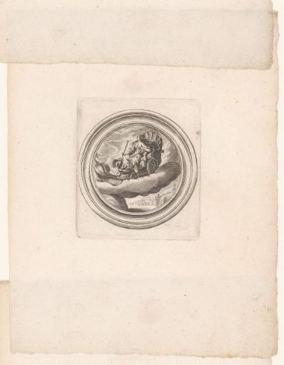 Juno on a chariot drawn by peacocks