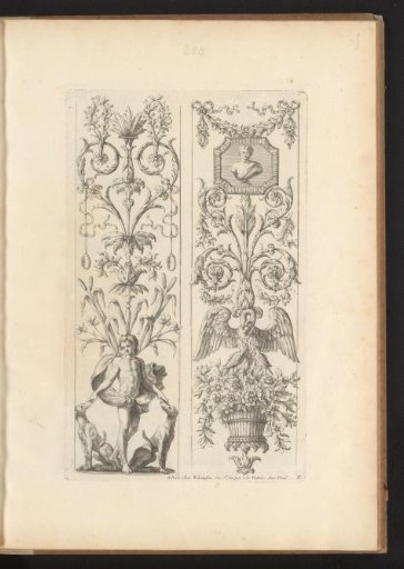 Two Panels with Actaeon and a Pelican