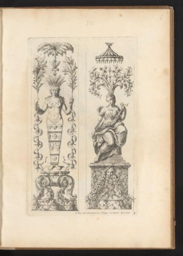 Two Panels with Caryatids