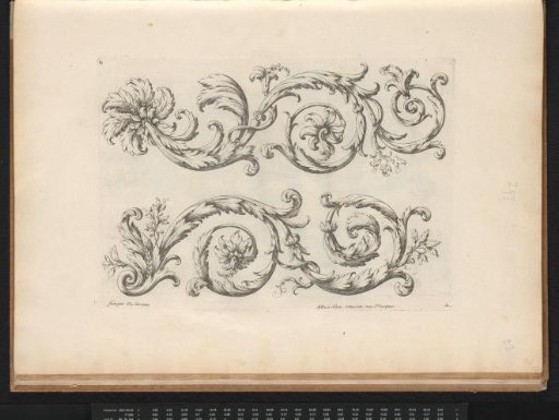 Two friezes with curled leaf motifs