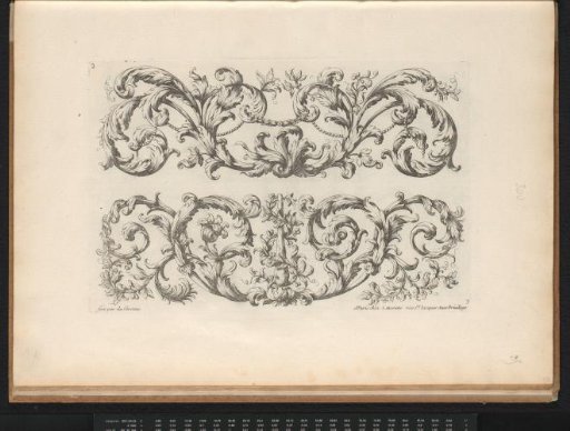 Two friezes with curled leaf motifs