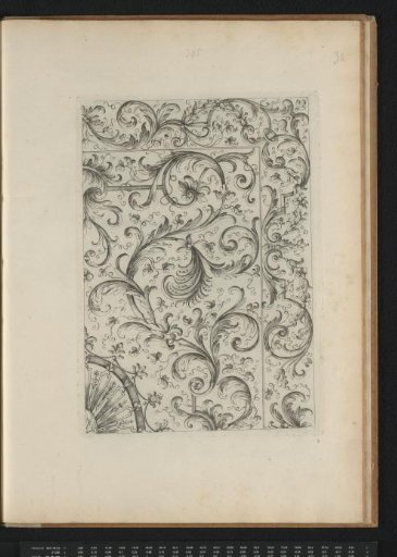 Marquetry with acanthus scrolls